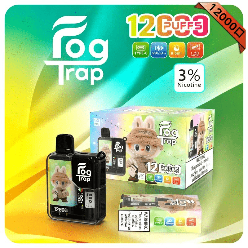 04.png Fog Trap 拉布布(Labubu)拋棄式電子煙|12000口大容量|10款口味可選:圖片 1
