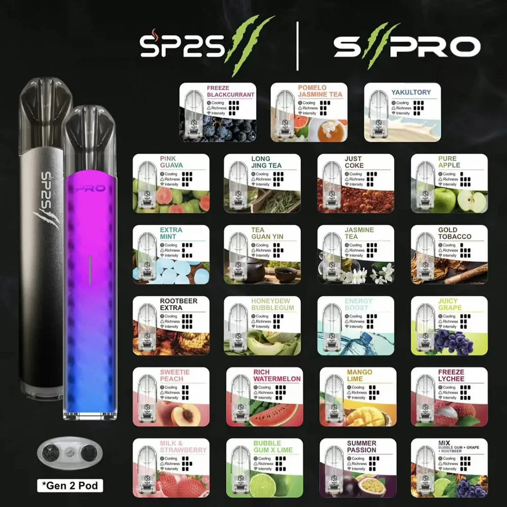 SP2S-VAPE-pod.webp SP2S 煙彈 |口味齊全 · 2.0ml*3顆入 · 通用RELX一代主機 | 台灣現貨:圖片 1